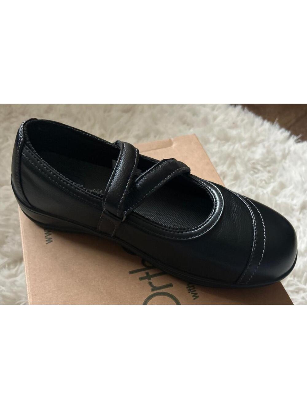 Orthofeet Black 865 CELINA Mary Jane Orthotic Ergonomic Shoes Size 7 B NIB! CUTE - Picture 4 of 10